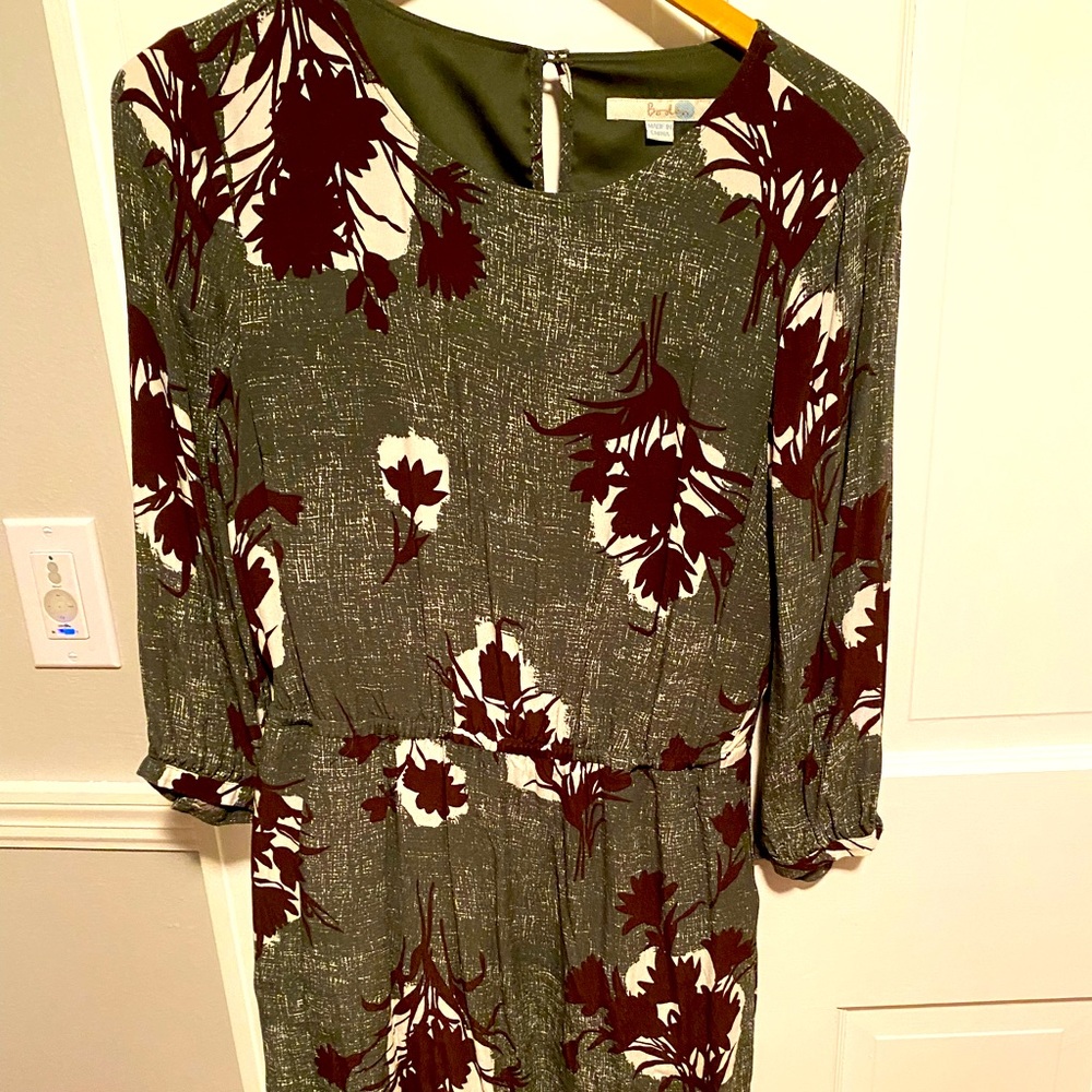 Boden green midi dress - mod print